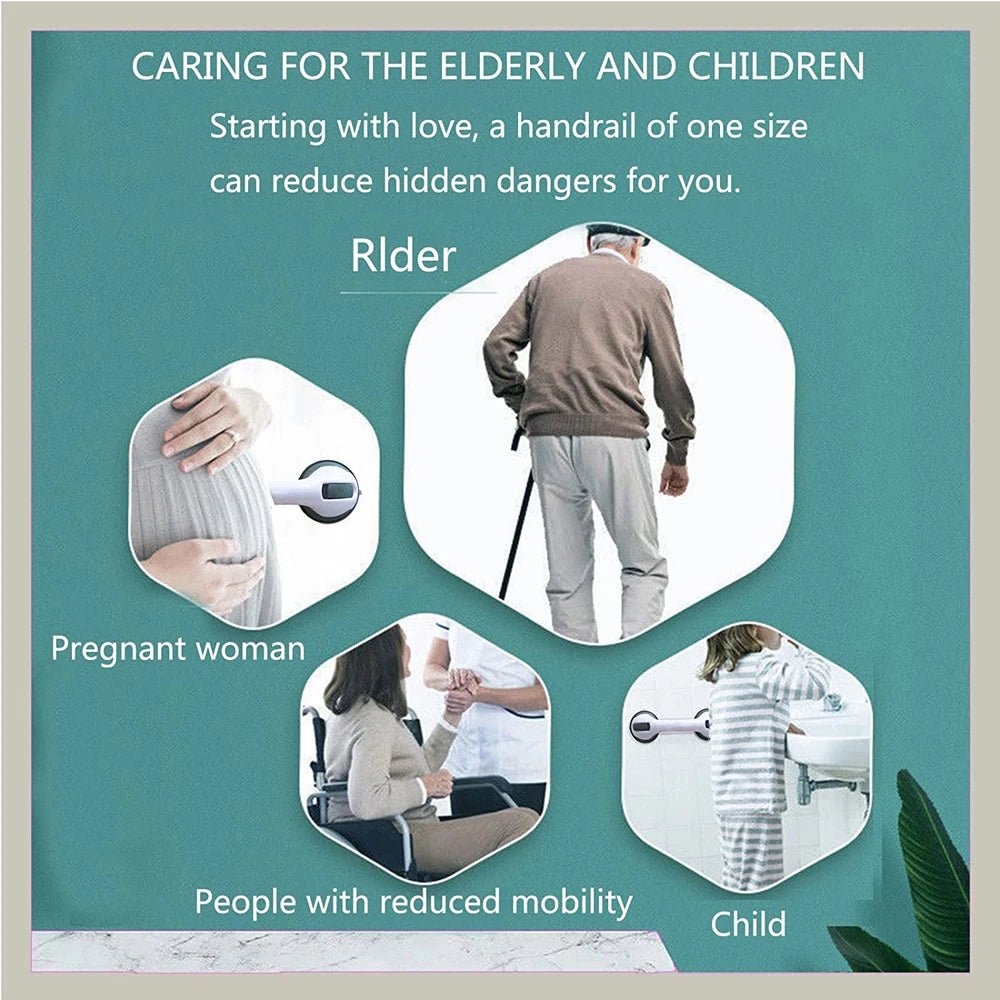 Bathroom Safety Support Handle – Anti-Slip Suction Grip for Shower & Bathtub