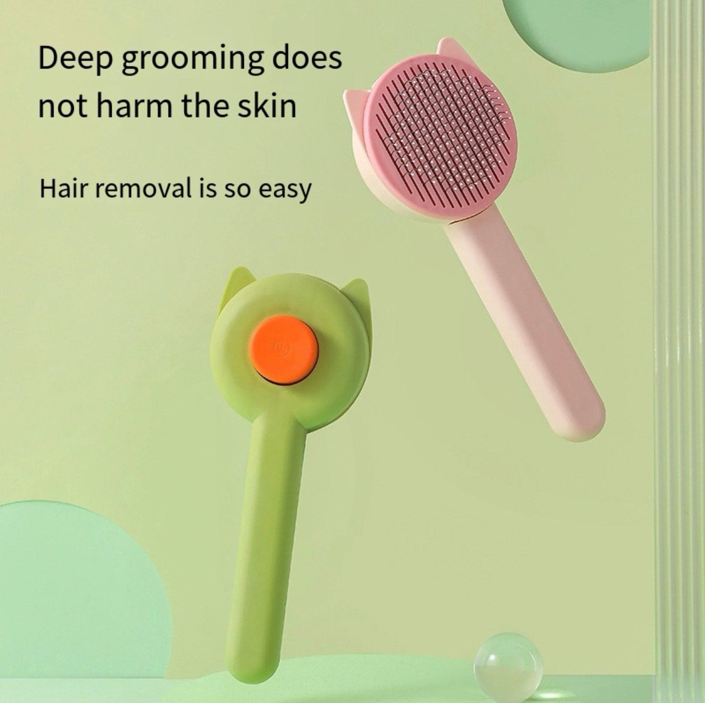 Self-Cleaning Pet Brush – Slicker Grooming Comb for Cats & Dogs