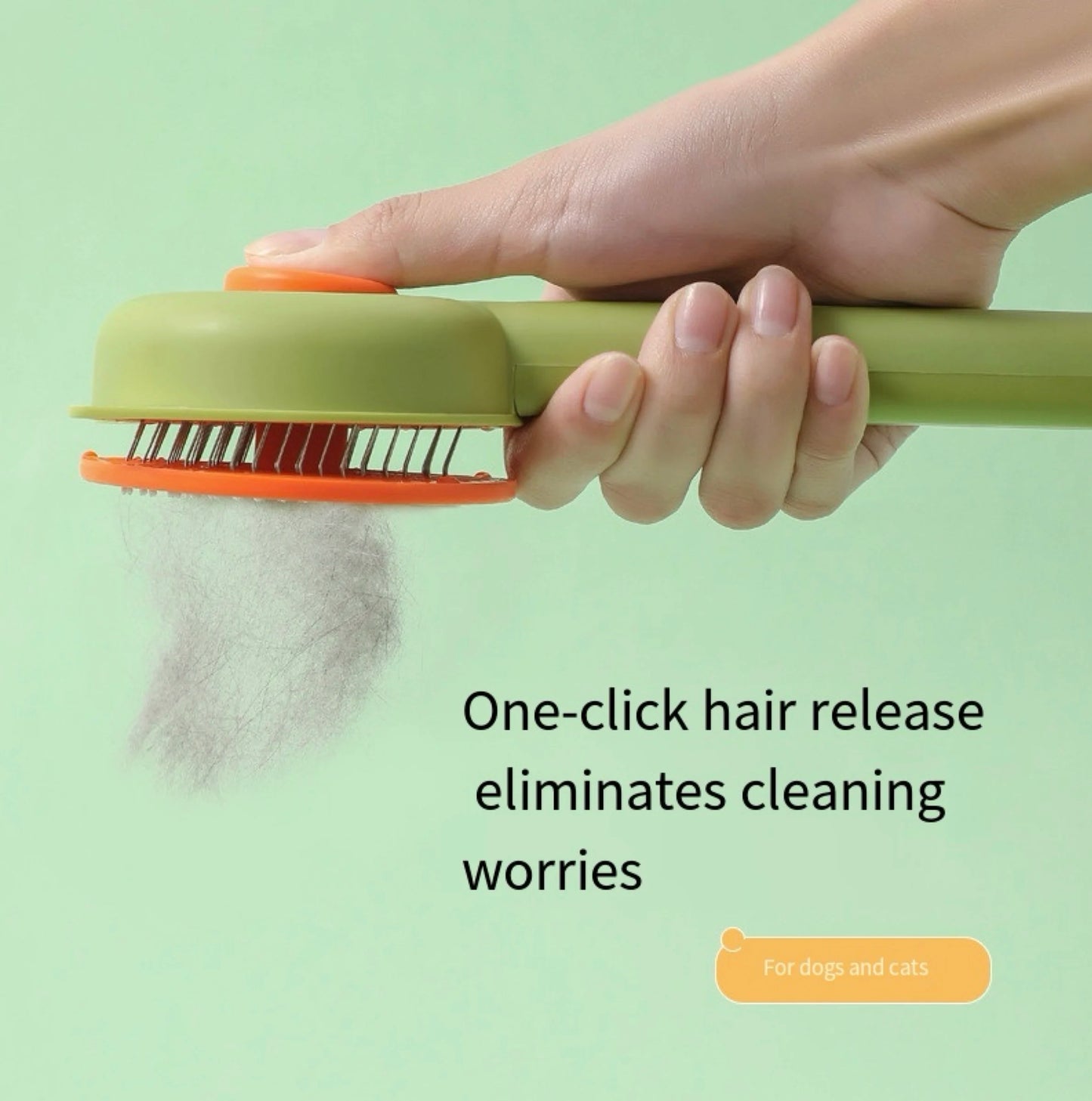 Self-Cleaning Pet Brush – Slicker Grooming Comb for Cats & Dogs