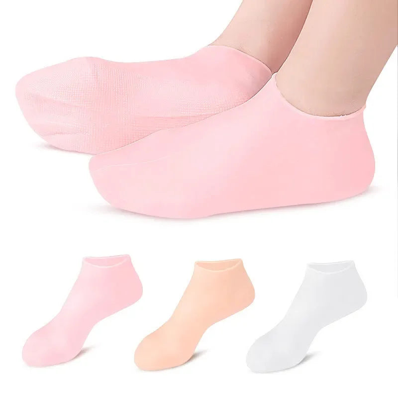 Silicone Gel Moisturizing Socks – Anti-Crack Foot Protector & Pedicure