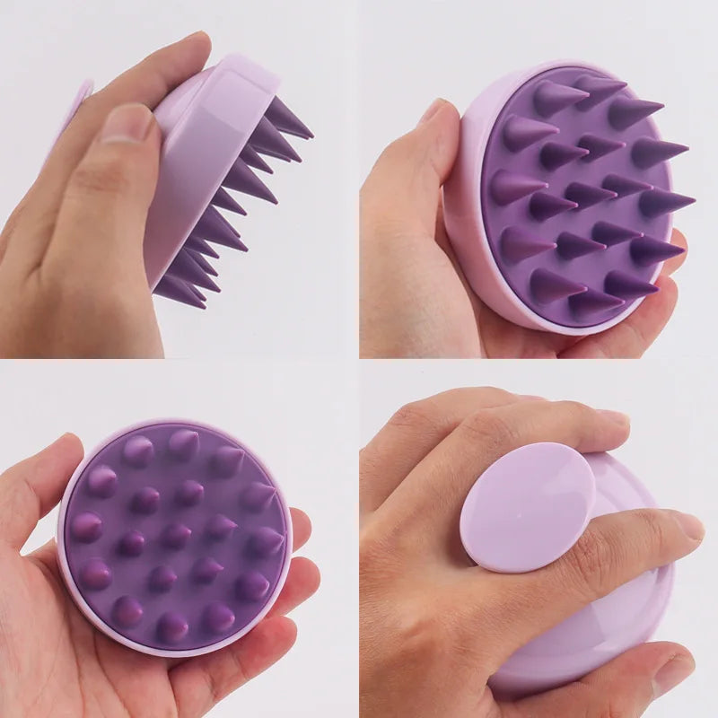 Mini Silicone Scalp Brush – Portable Head Massager & Soft Shampoo Comb
