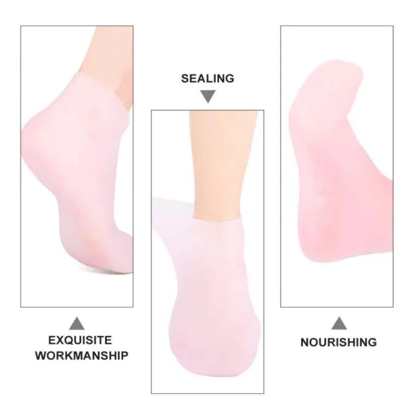 Silicone Gel Moisturizing Socks – Anti-Crack Foot Protector & Pedicure