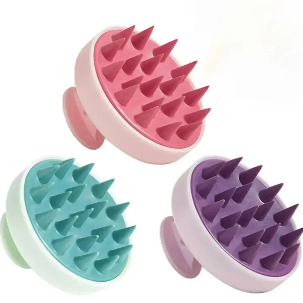 Mini Silicone Scalp Brush – Portable Head Massager & Soft Shampoo Comb