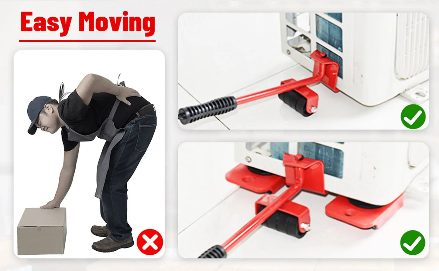 5-in-1 Heavy Duty Furniture Moving Tool Set – Easy Lifting & Transport Roller Kit