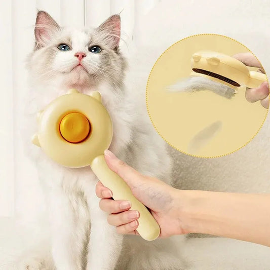 Self-Cleaning Pet Brush – Slicker Grooming Comb for Cats & Dogs