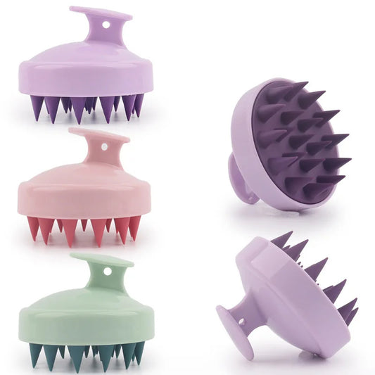 Mini Silicone Scalp Brush – Portable Head Massager & Soft Shampoo Comb