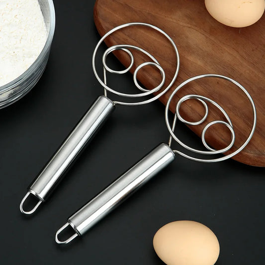 Stainless Steel Dough Whisk Bread Mixer – Dutch Style Baking Tool for Easy Mixing