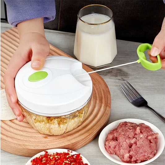 Manual Speedy Chopper – Hand-Pull Vegetable & Meat Cutter