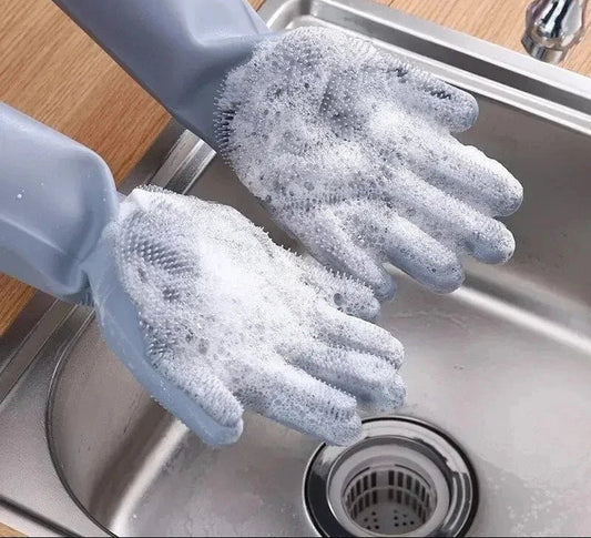 Multipurpose Silicone Cleaning Gloves – Dishwashing, Car Wash & Home Cleaning