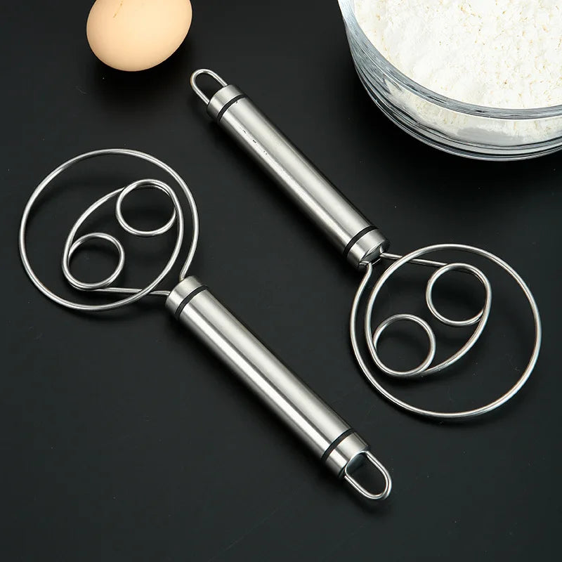 Stainless Steel Dough Whisk Bread Mixer – Dutch Style Baking Tool for Easy Mixing