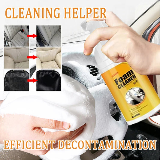 All-Purpose Foam Cleaner Spray – Powerful Stain Remover for Car, Kitchen & Home Use