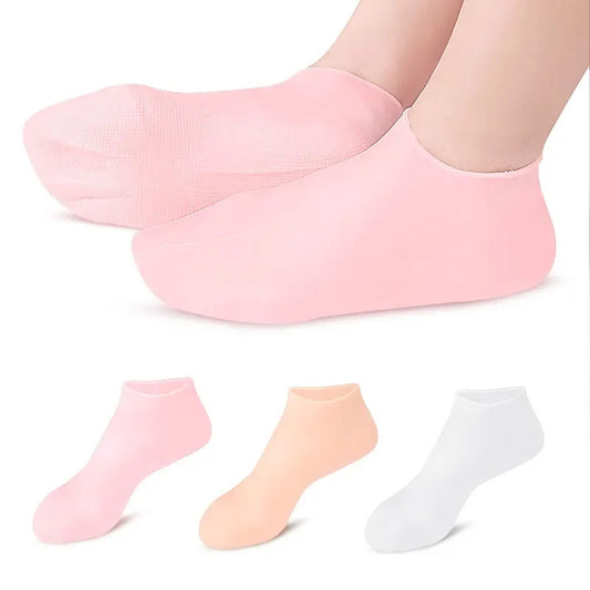 Silicone Gel Moisturizing Socks – Anti-Crack Foot Protector & Pedicure