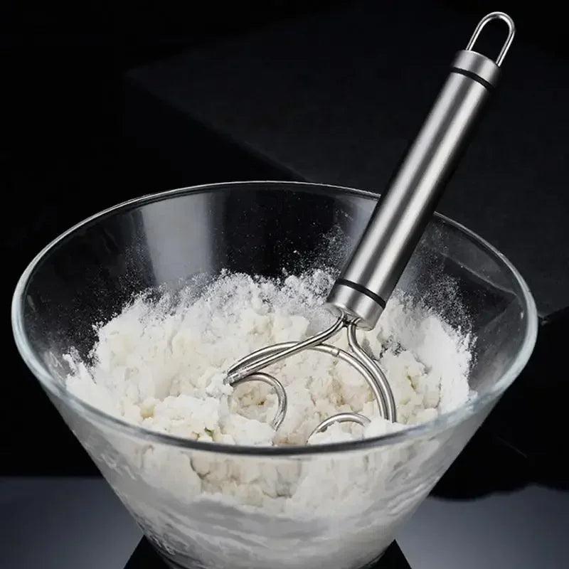 Stainless Steel Dough Whisk Bread Mixer – Dutch Style Baking Tool for Easy Mixing