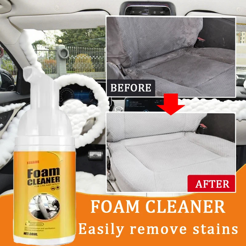 All-Purpose Foam Cleaner Spray – Powerful Stain Remover for Car, Kitchen & Home Use