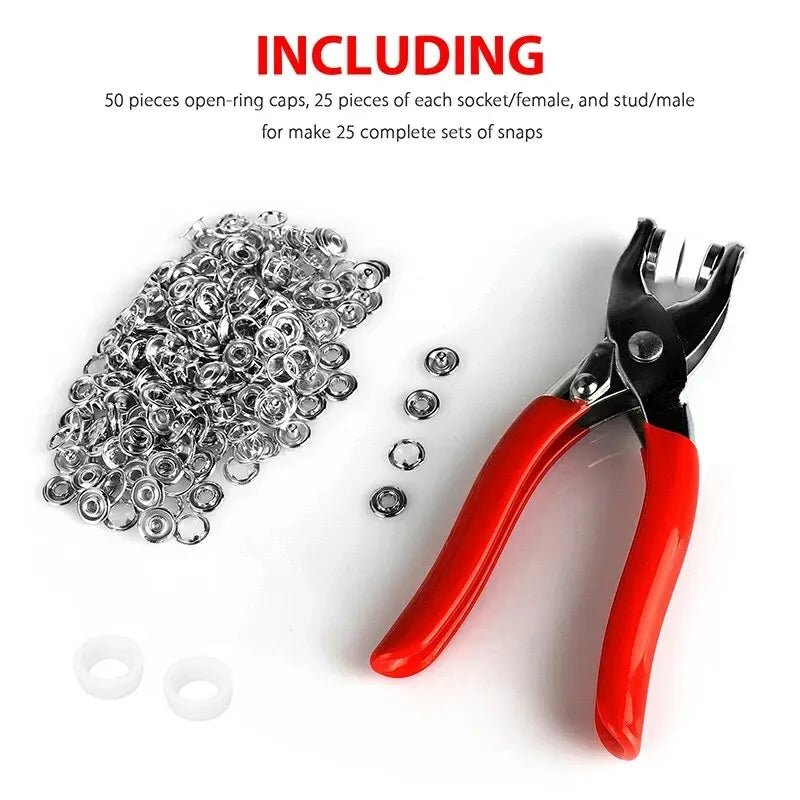 Button Snap Press Tool – Strong Metal Pliers for Clothes, Bags & Crafts