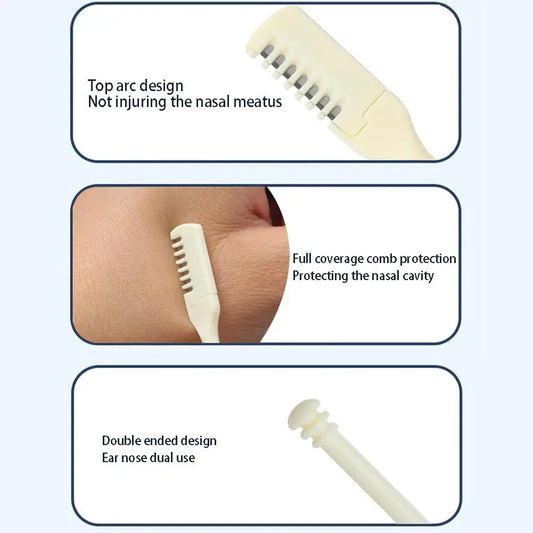 Precision Manual Nose Hair Trimmer – 360° Rotating Stainless Steel Clipper