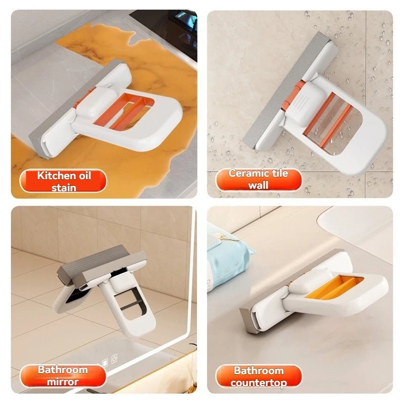Foldable Mini Cleaning Mop – Self-Squeeze Design for Home & Travel