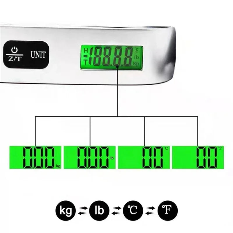 Portable Digital Luggage Scale – Electronic Baggage Weighing Tool
