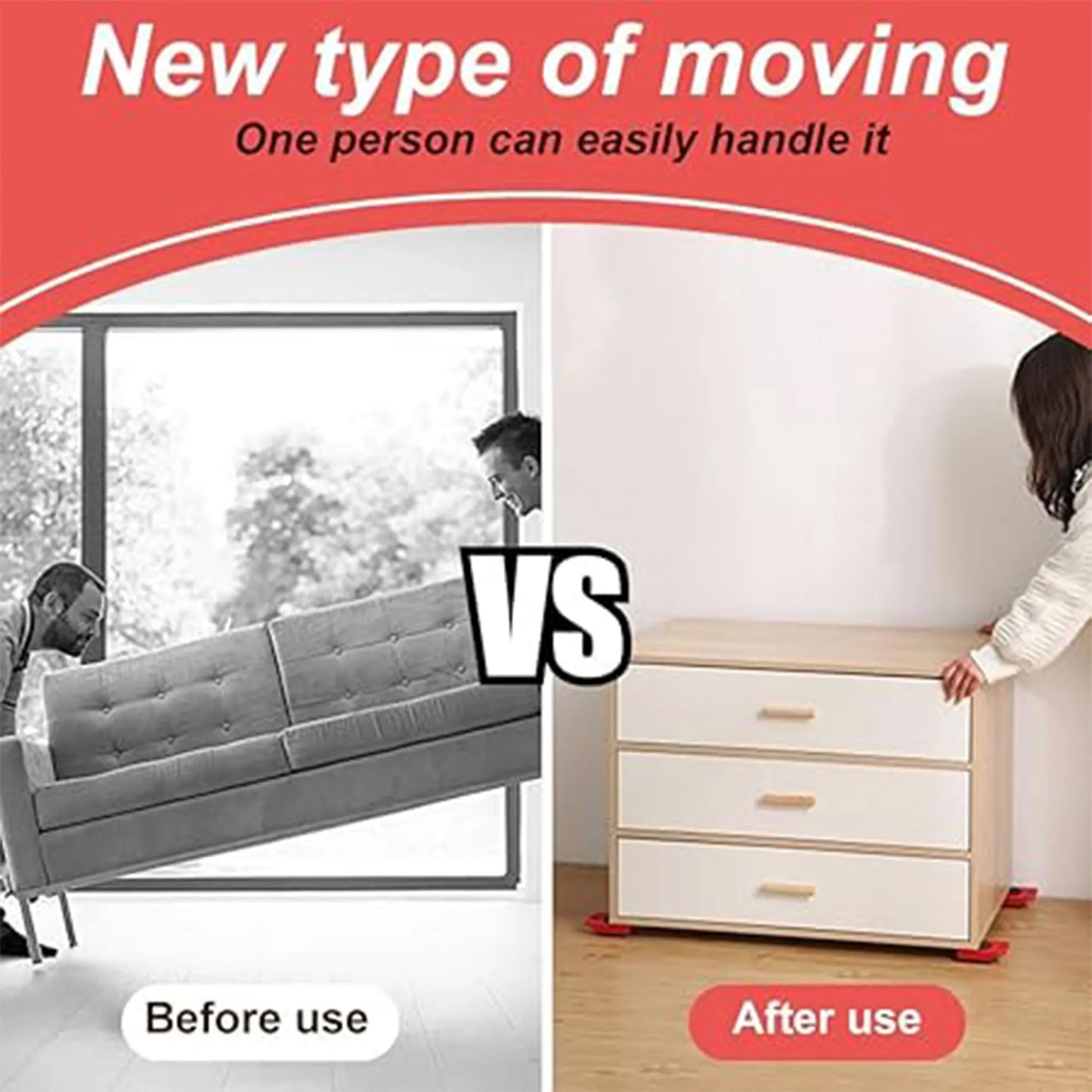 5-in-1 Heavy Duty Furniture Moving Tool Set – Easy Lifting & Transport Roller Kit