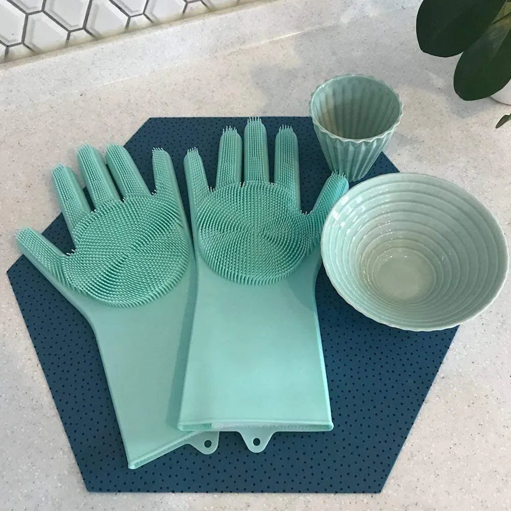 Multipurpose Silicone Cleaning Gloves – Dishwashing, Car Wash & Home Cleaning